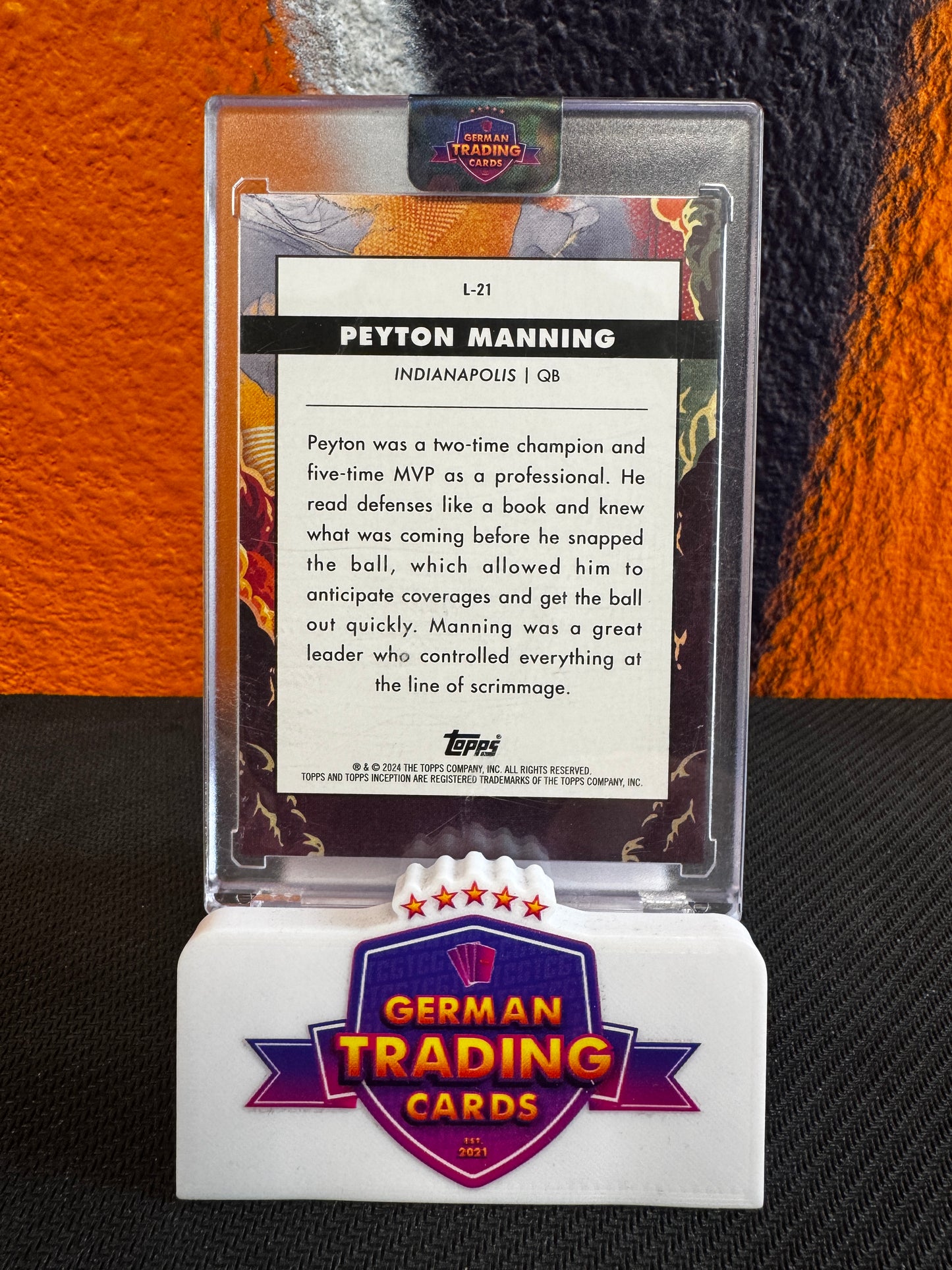 Peyton Manning Launch SSP - Topps Inception 2024