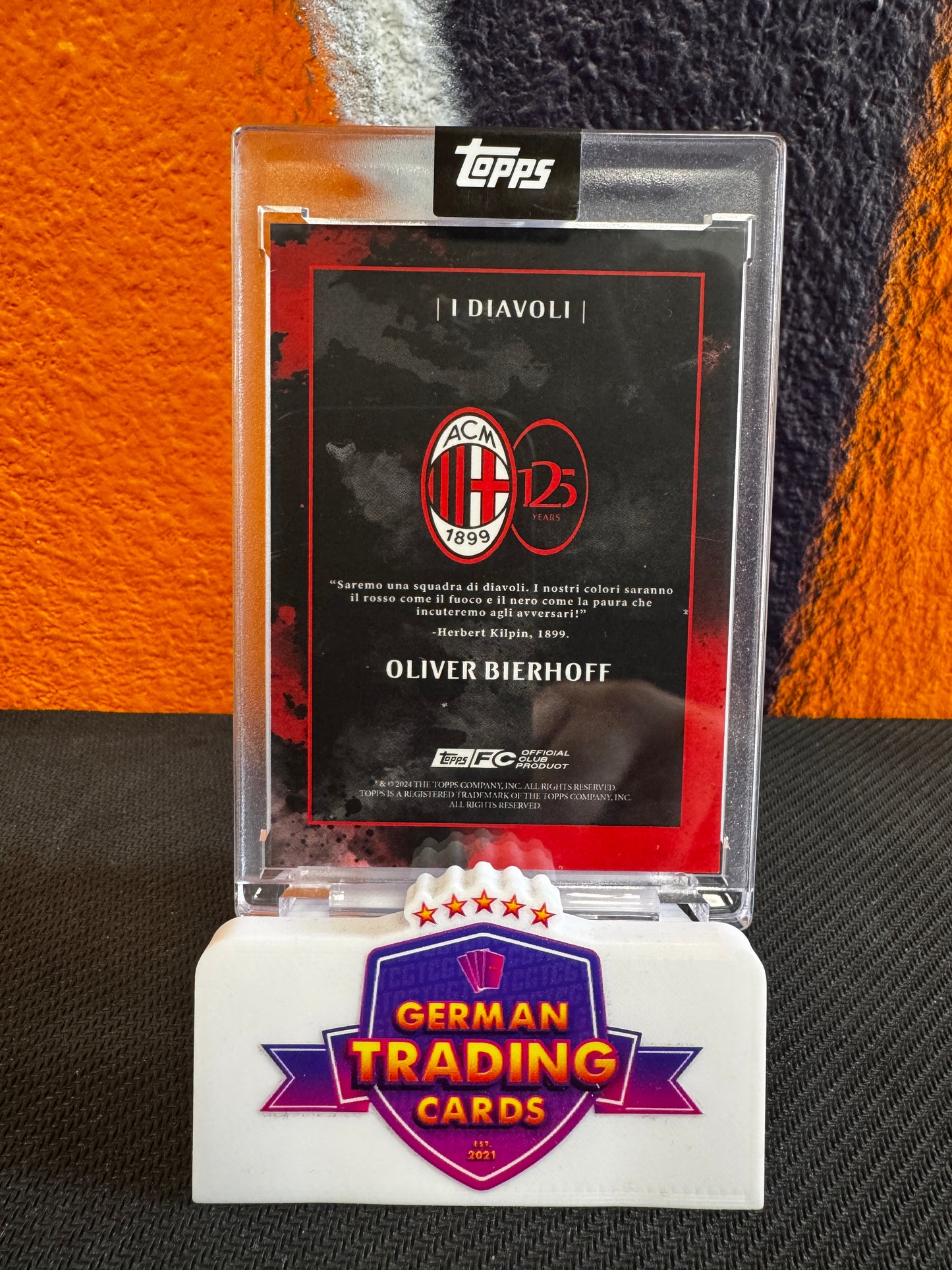 Oliver Bierhoff Auto 21/99 - Topps 125th Anniversary AC Milan