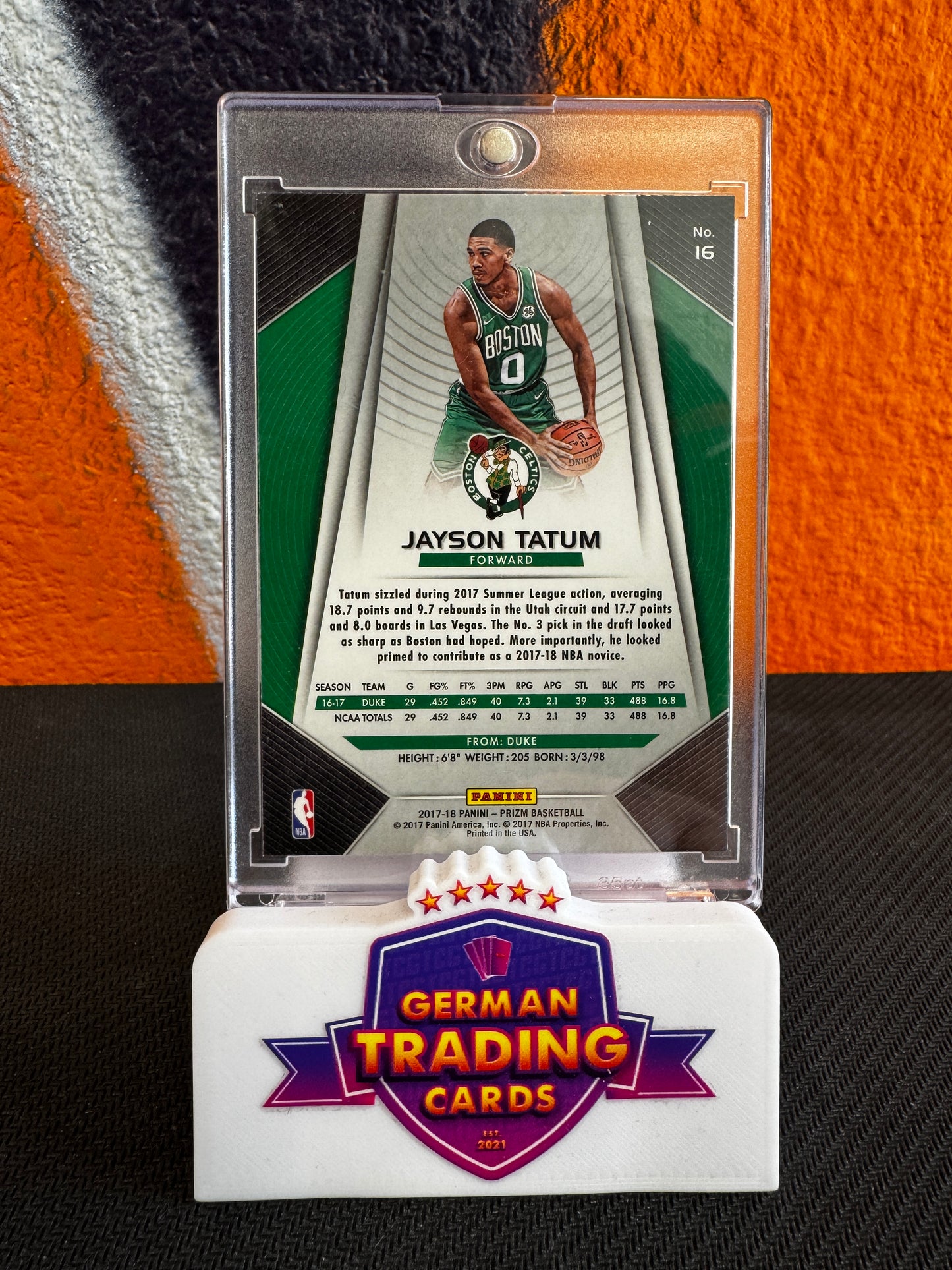 Jayson Tatum Rookie #16 - 2017-18 Panini Prizm