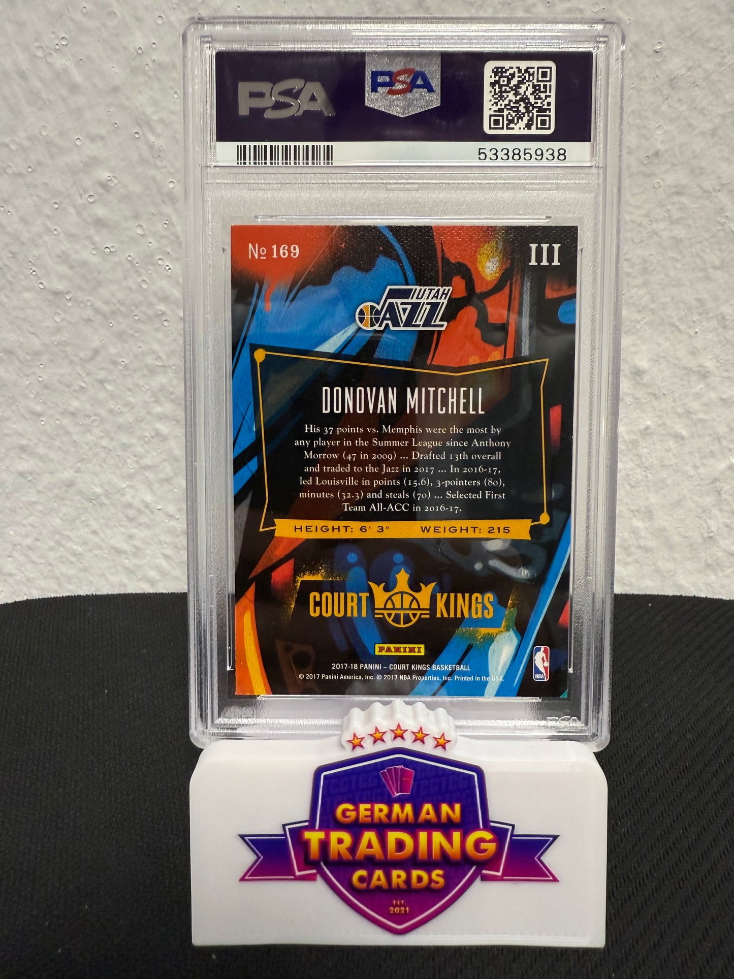 Donovan Mitchell Rookie Level 3 PSA 10 - 2017 Panini Court Kings Basketball