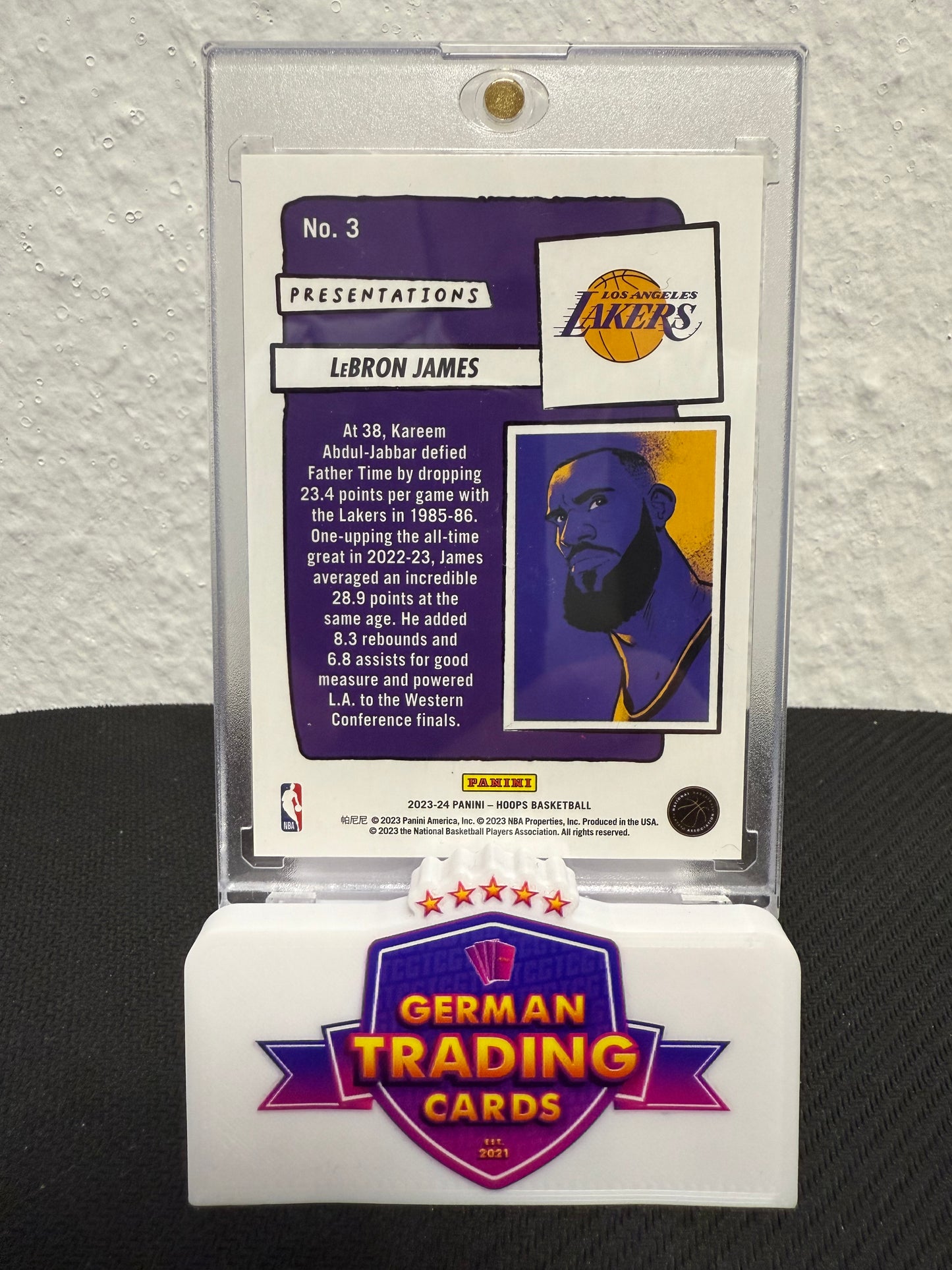 Lebron James Presentations Case Hit SSP - 2023-24 Panini Hoops Basketball