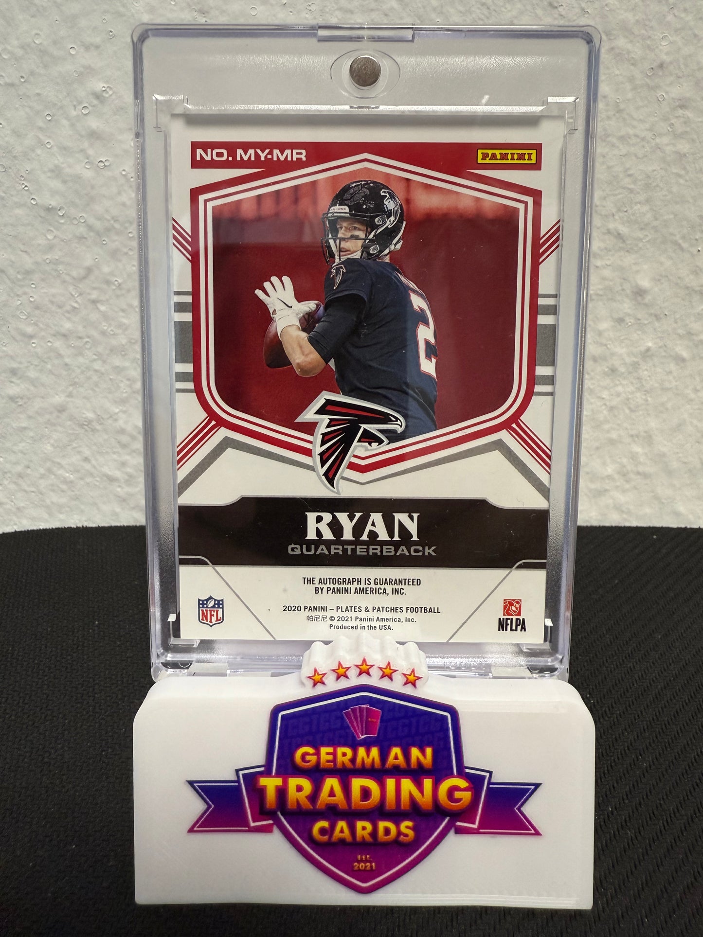 Matt Ryan on Card Auto 27/40 - 2020 Panini Plates & Patches Football