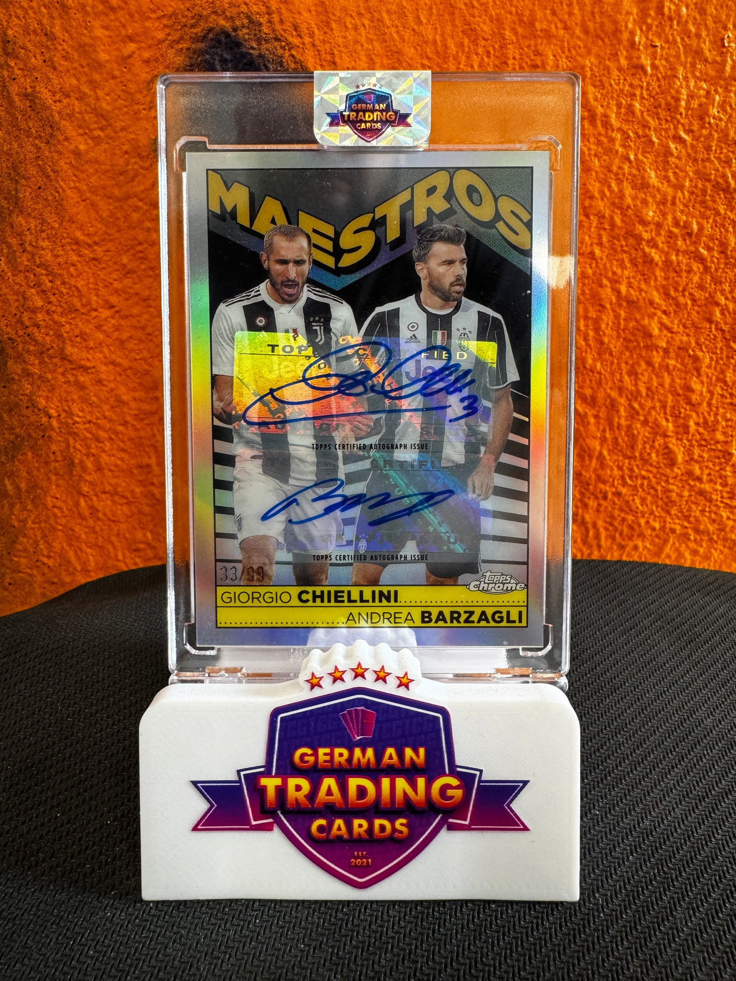 Chiellini/Barzagli Dual Auto 33/99 - Topps Chrome Juventus Turin 2022/23