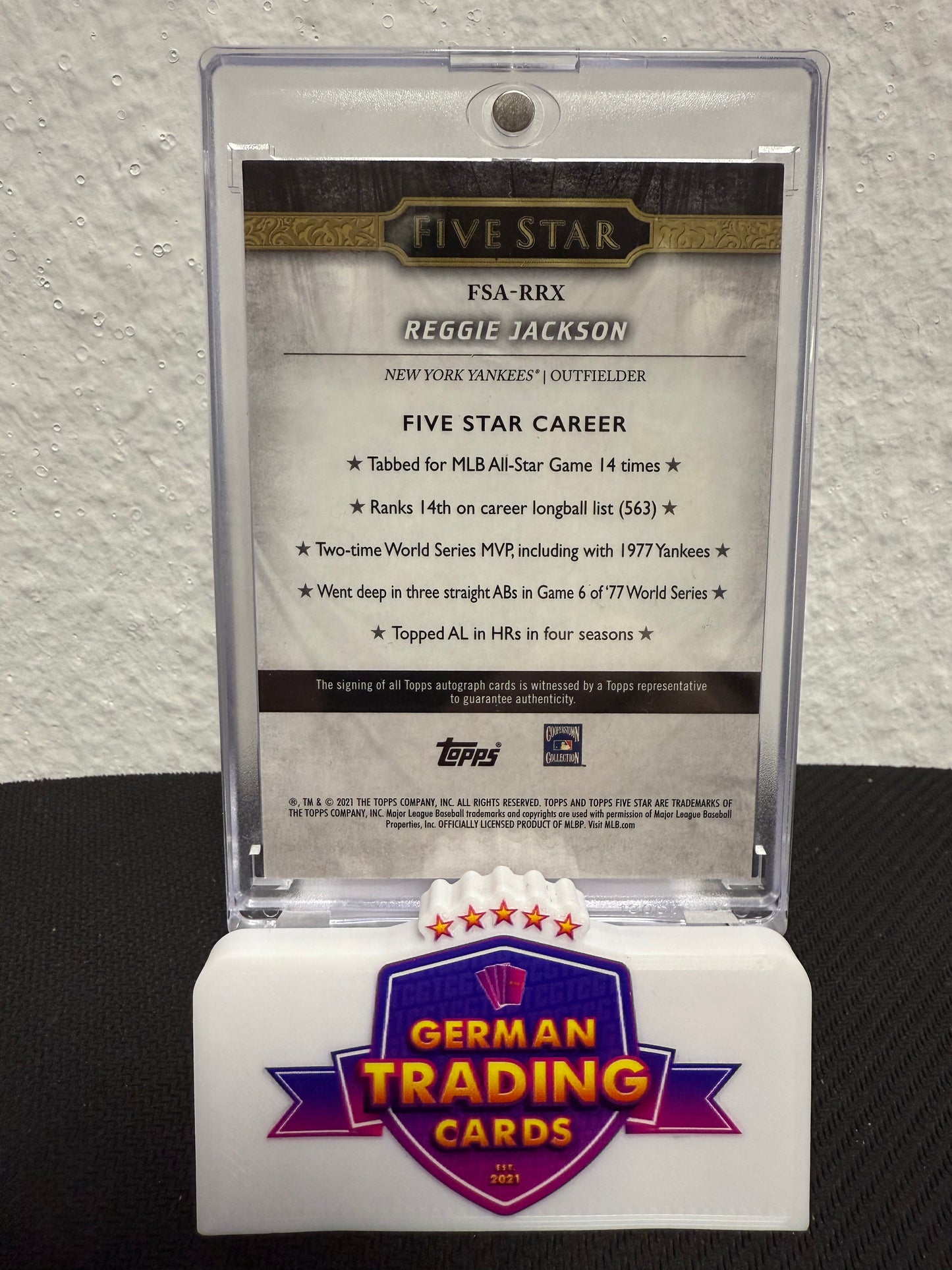 Reggie Jackson Auto 5/5 - 2021 Topps Five Star Baseball