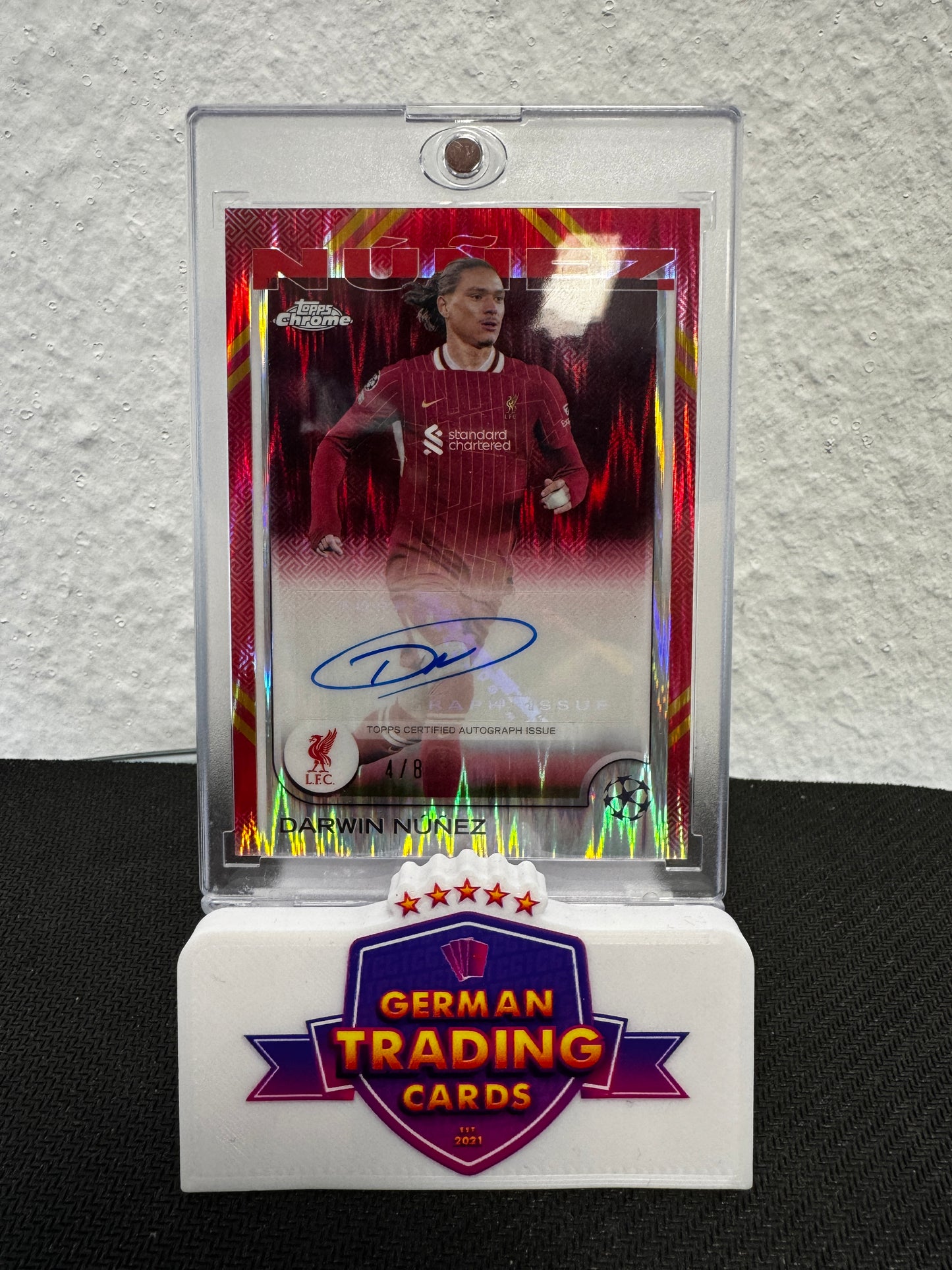 Darwin Nunez Auto 4/8 - Topps Chrome UCC Hangbao 2024/25