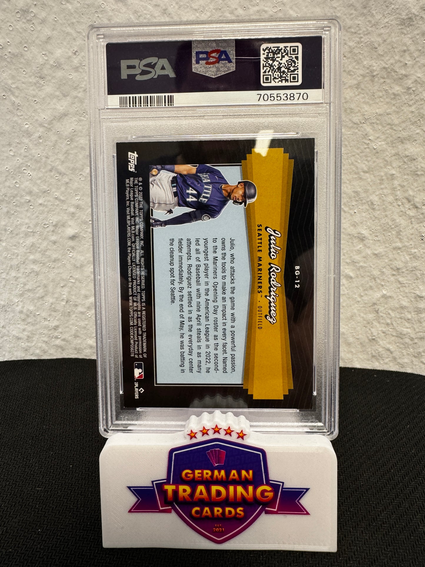 Julio Rodriguez Black Gold PSA 9 - 2022 Topps Update