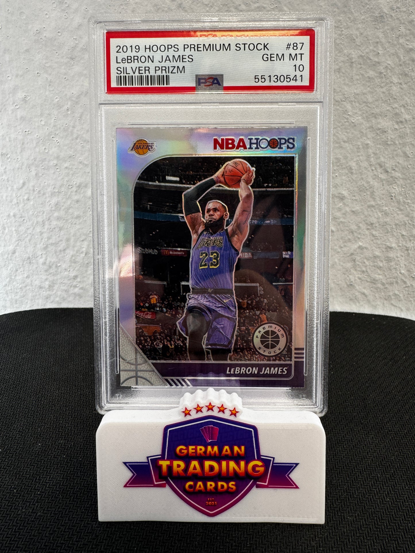 Lebron James Silver PSA10 - Panini Hoops Premium Stock 2019