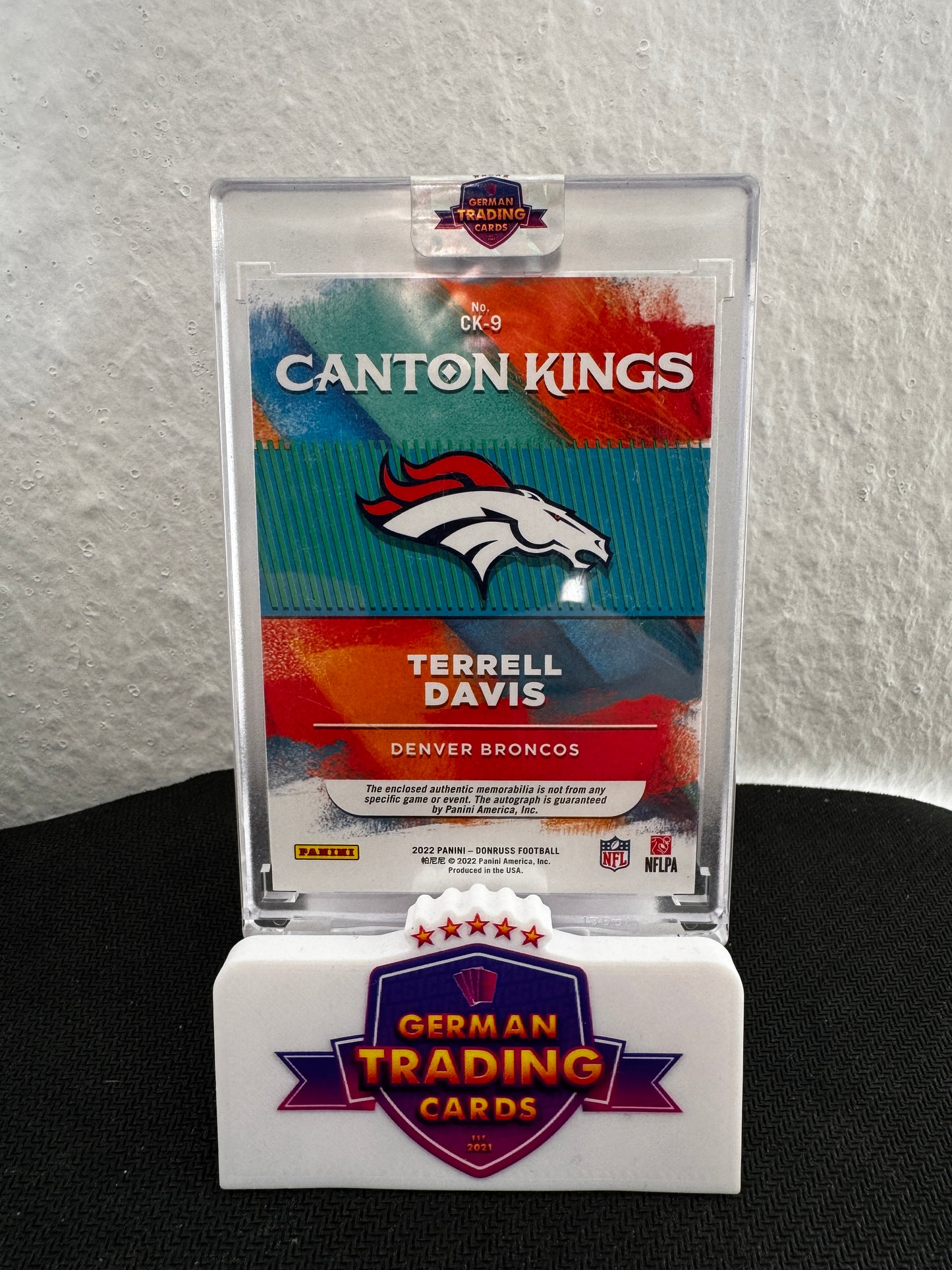 Terrell Davis Canton Kings Auto 09/10 - Panini Donruss 2022