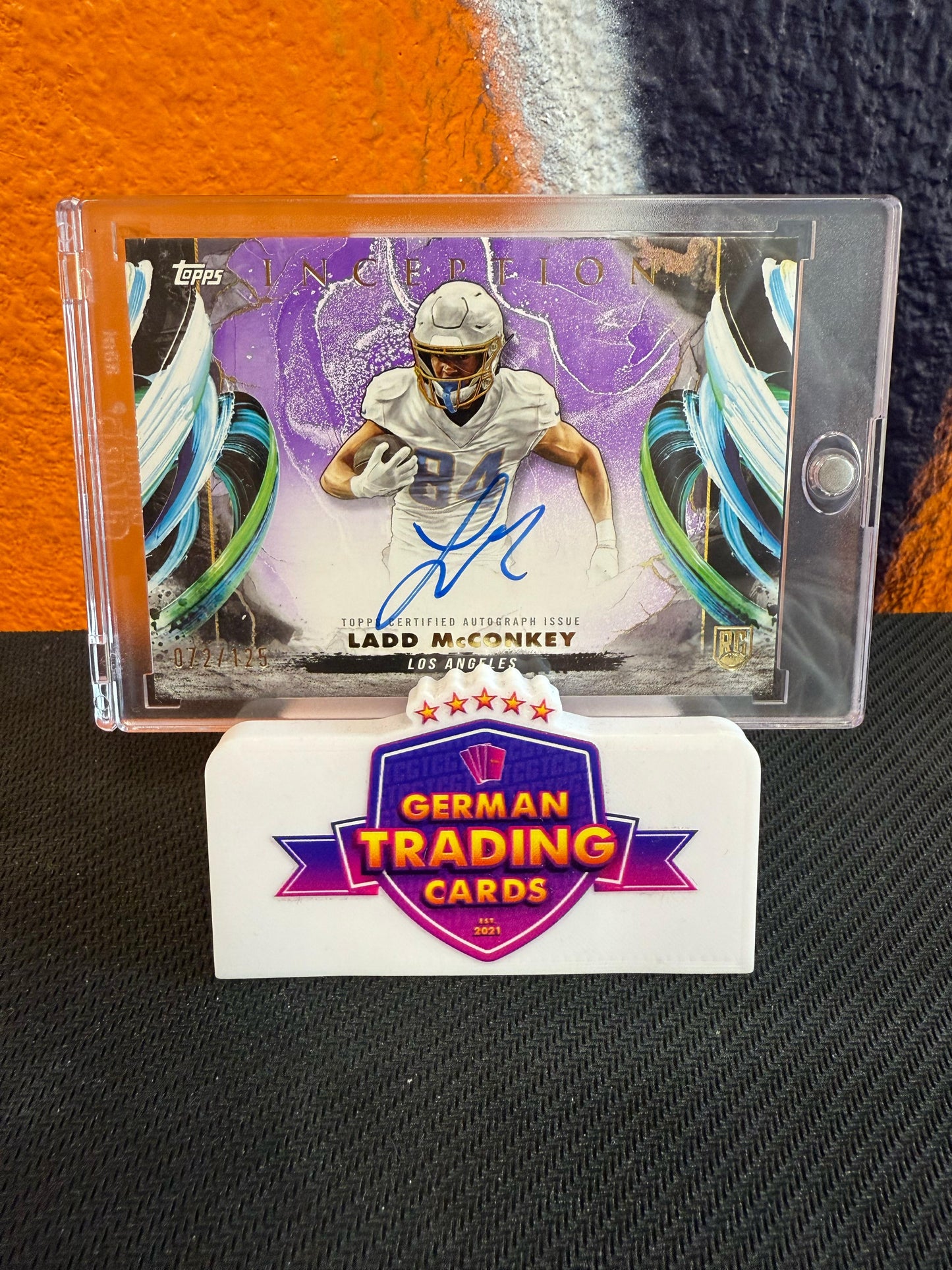 Ladd McConkey Rookie On-Card Auto Variation 072/125 - Topps Inception 2024