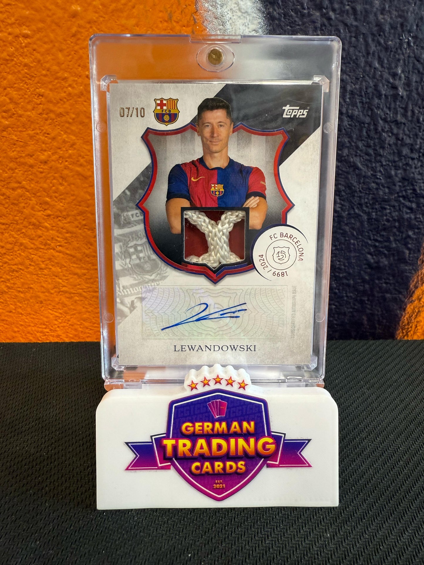 Robert Lewandowski Net Relic Auto 07/10 - Topps 125 Years Anniversary FC Barcelona 2024-25