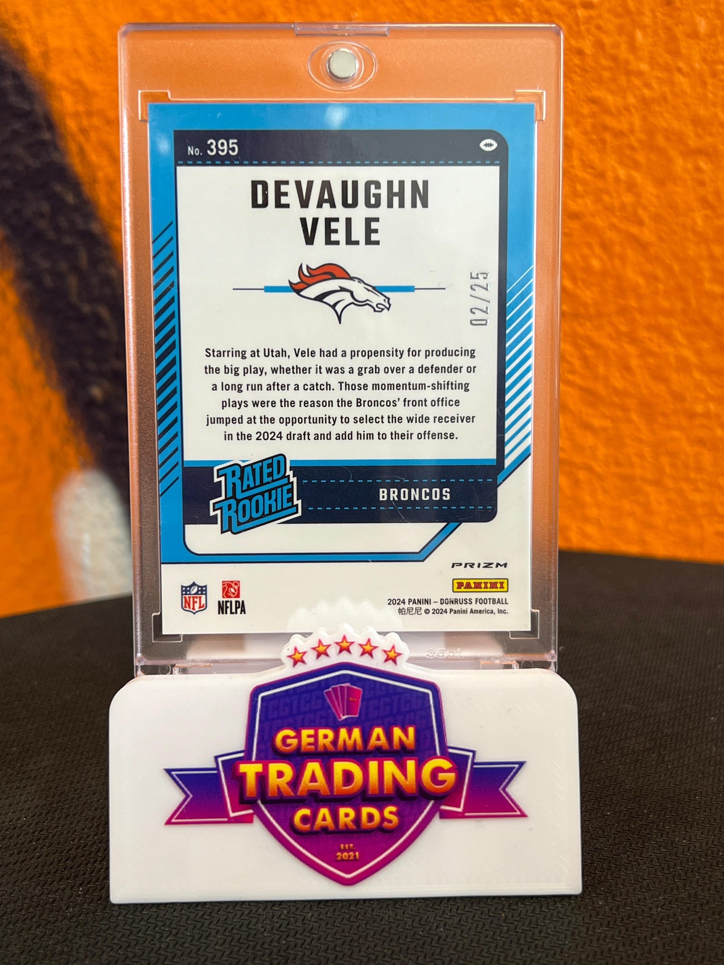 DeVaughn Vele Rated Rookie Preview Green Pandora 02/25 - Panini Donruss 2024