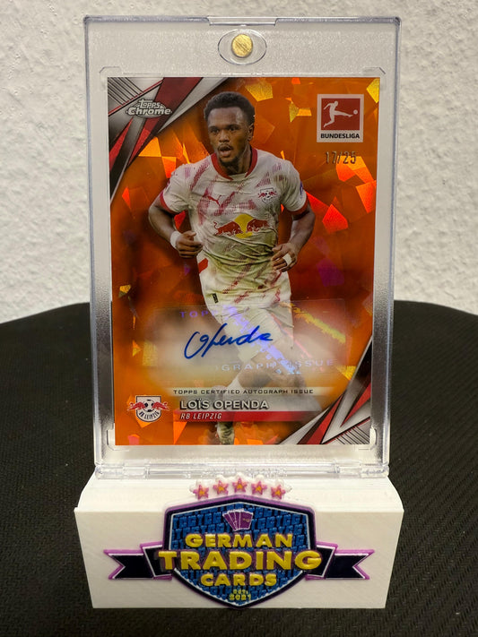 Lois Openda Auto 17/25 - 2024-25 Topps Bundesliga Chrome Sapphire