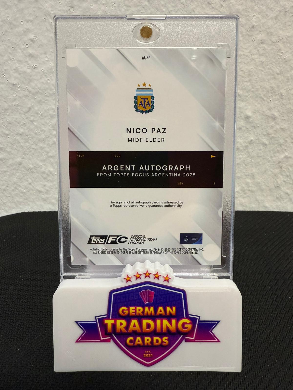 Nico Paz Auto 72/99 - 2025 Topps Focus Argentina