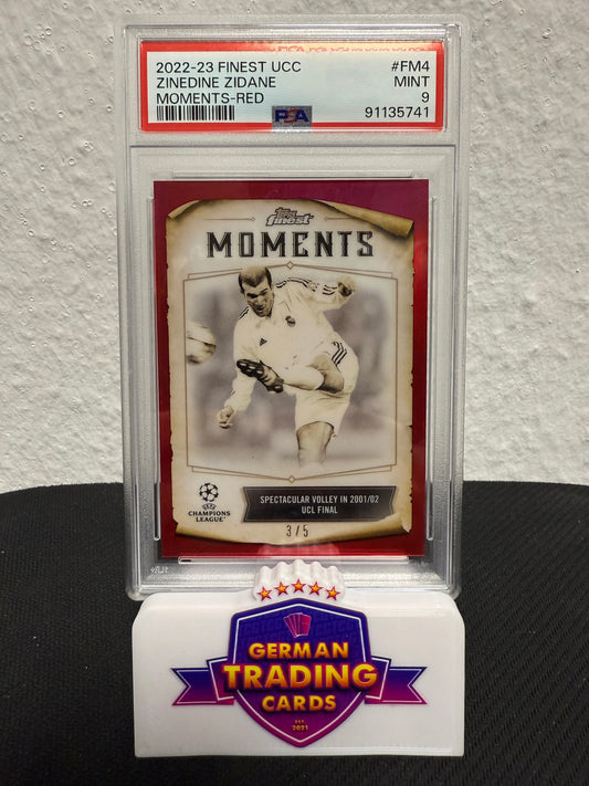 Zinedine Zidane Moments 3/5 PSA 9 - 2022-23 Topps Finest UCC