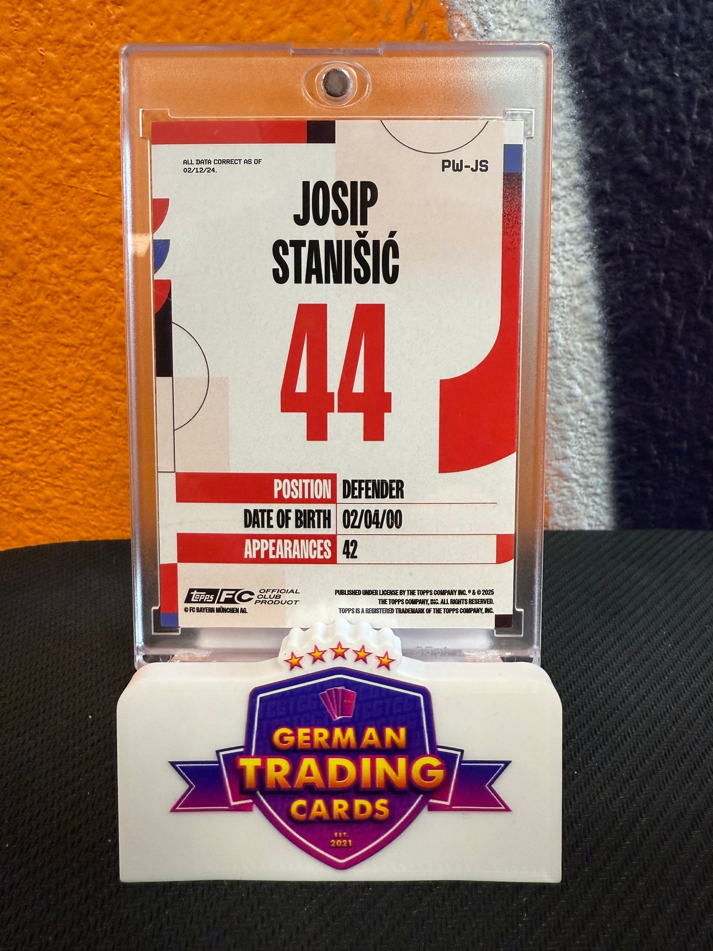 Josip Stanisic Pathway Case Hit SSP - 2025 Topps FC Bayern Team Set