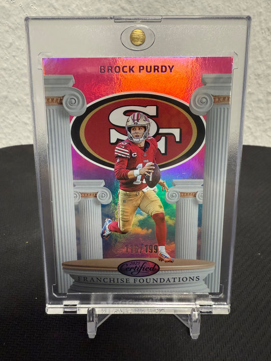 Brock Purdy Franchise Foundations 116/199 - 2025 Panini Certified Football
