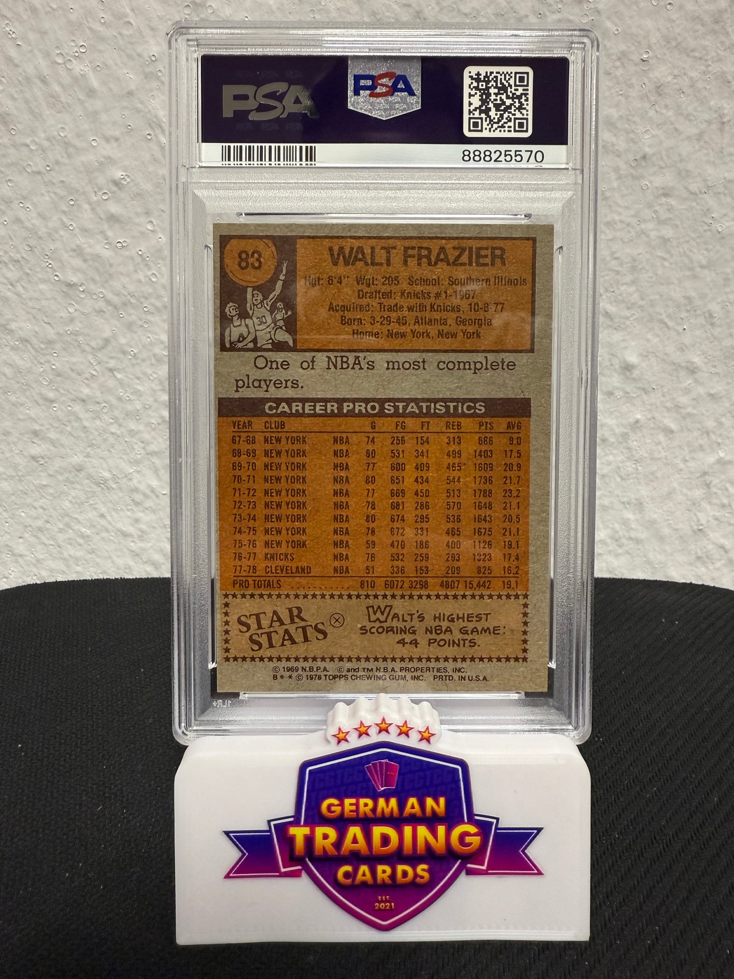 Walt Frazier PSA 8 - 1978-19 Topps Basketball
