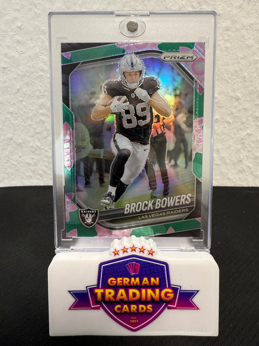 Brock Bowers Lotus Flower 10/18 - 2025 Panini Prizm Football