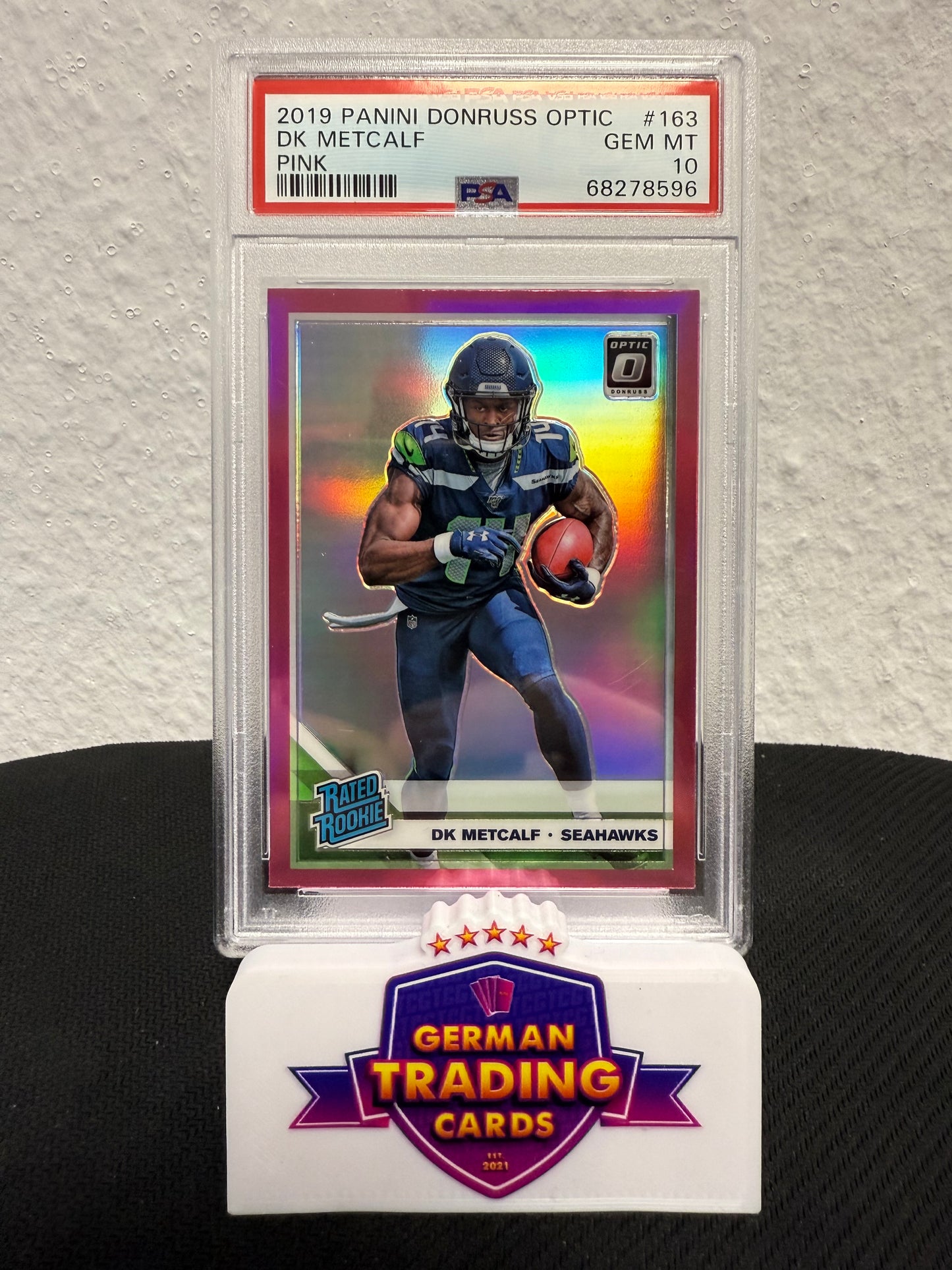 DK Metcalf Rated Rookie Pink PSA 10 - 2019 Panini Donruss Optic Football