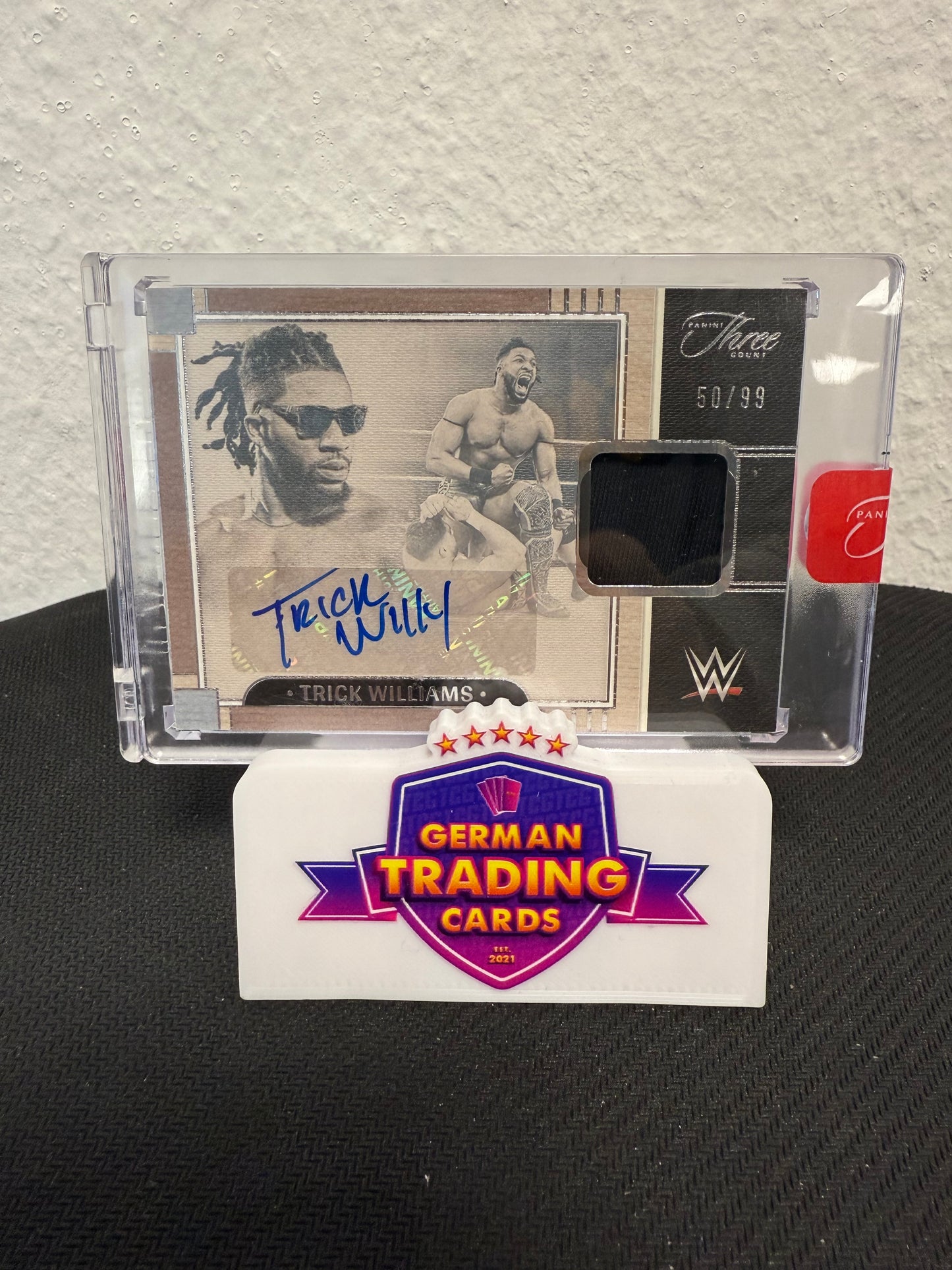 Trick Williams Jersey Auto 50/99 - 2024 Panini Three Count WWE