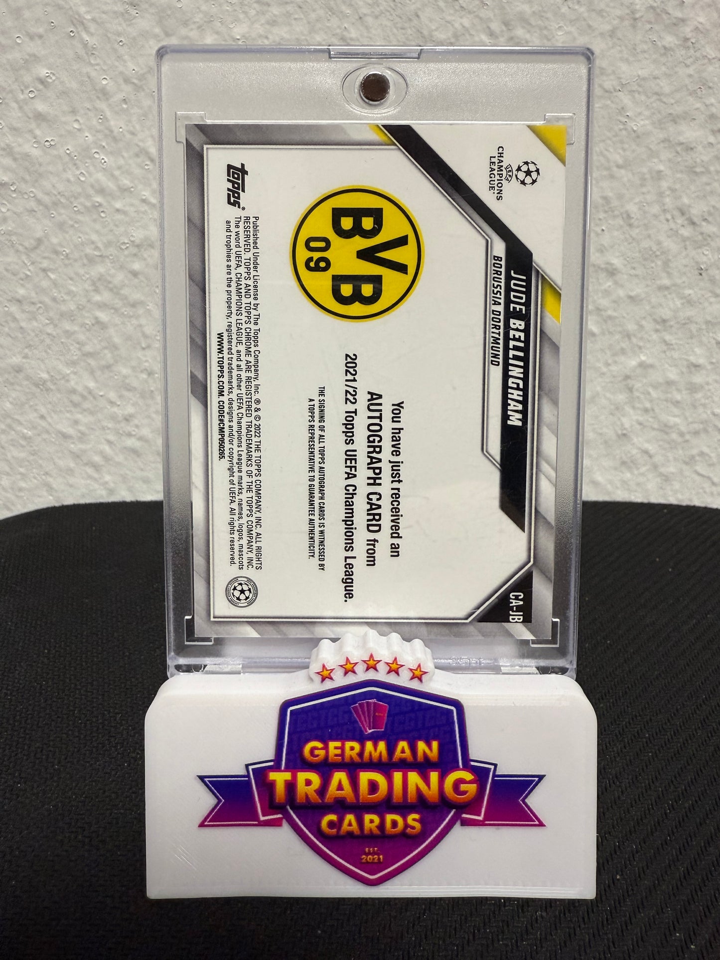 Jude Bellingham Auto Orange Lava (/25) - 2021-22 Topps Chrome UCL