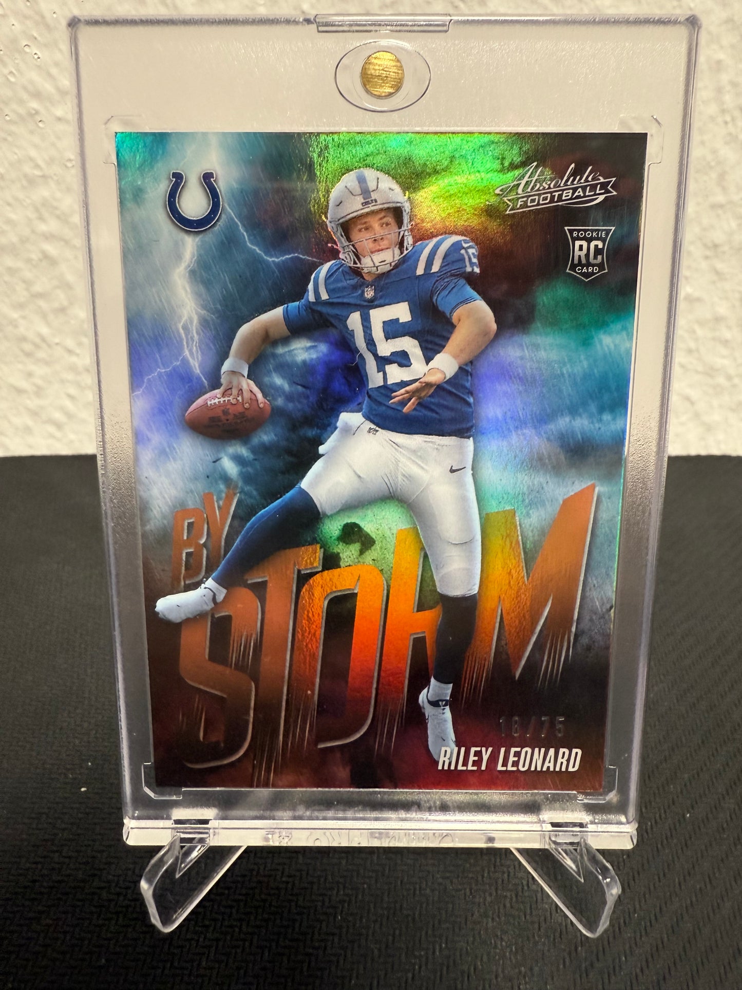 Riley Leonard Rookie By Storm 18/75 - 2025 Panini Absolute Football