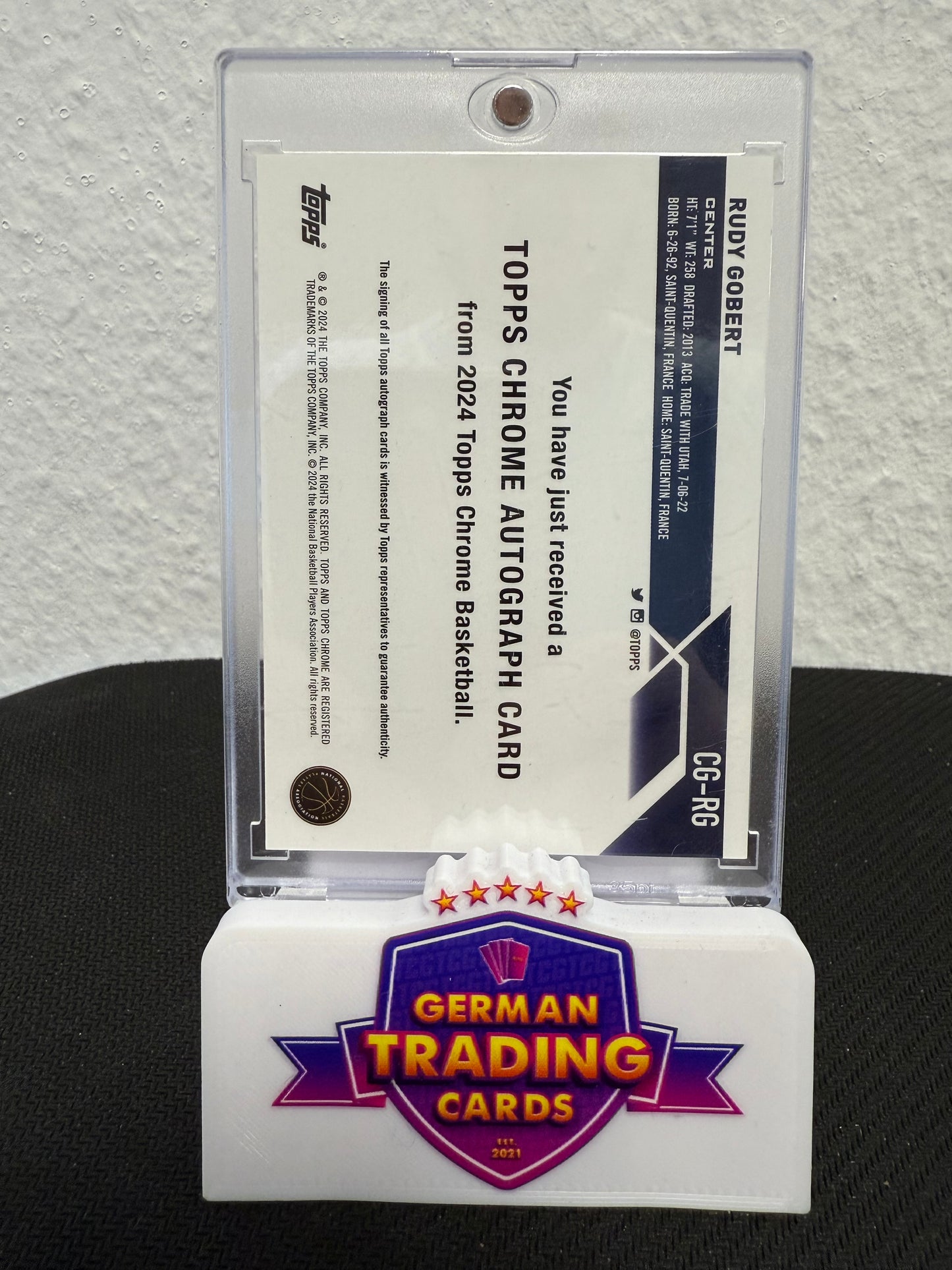 Rudy Gobert Auto 35/50 - 2024 Topps Chrome Basketball