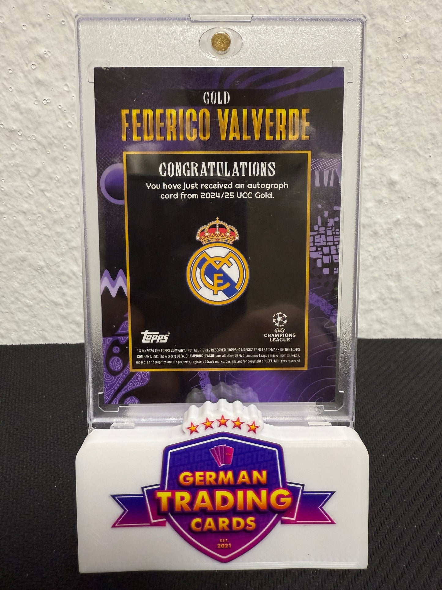 Federico Valverde Auto 24/25 - 2024-25 Topps Gold UCC