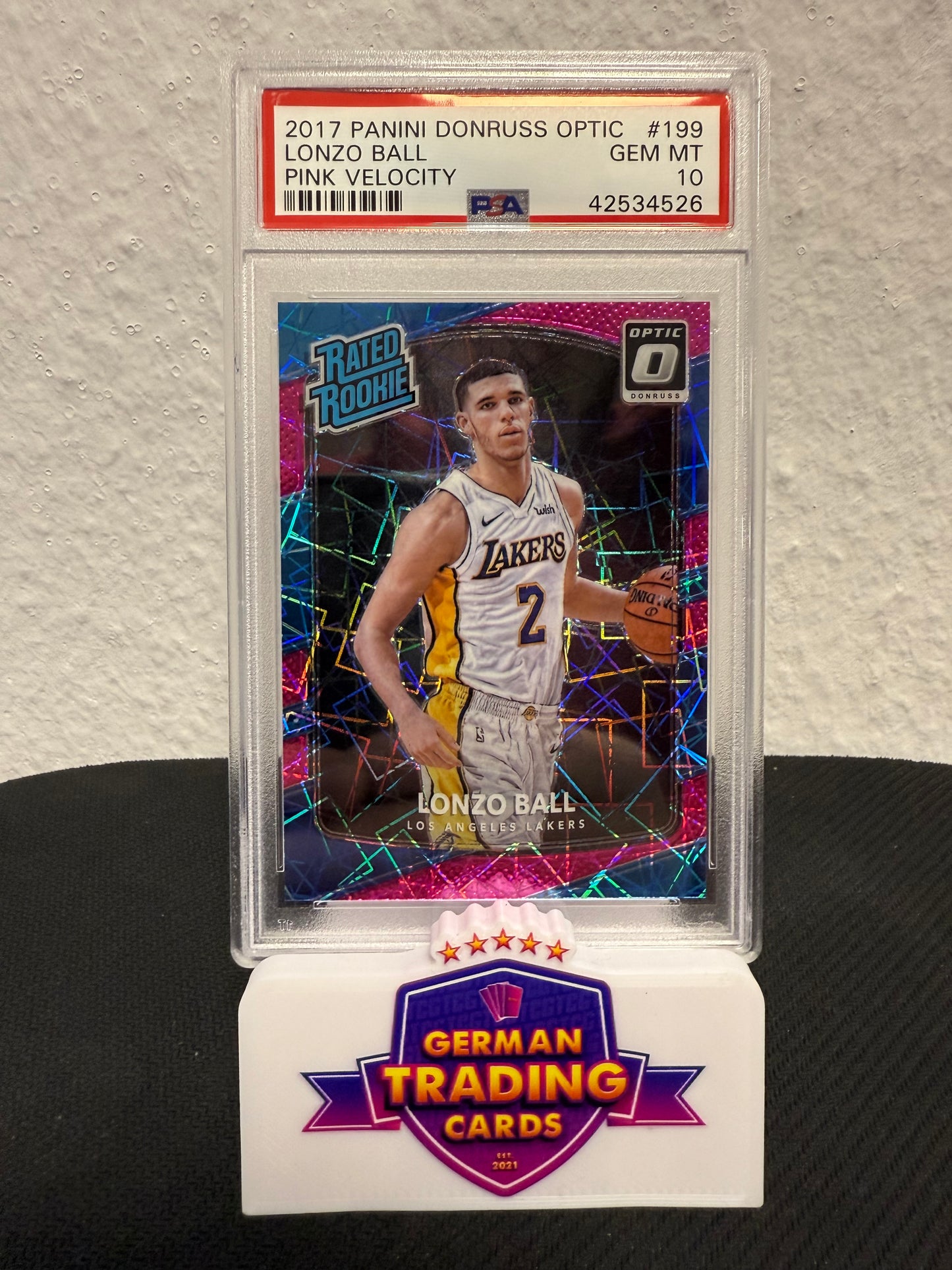 Lonzo Ball Rated Rookie 65/79 PSA 10 - 2017 Panini Donruss Optic Basketball