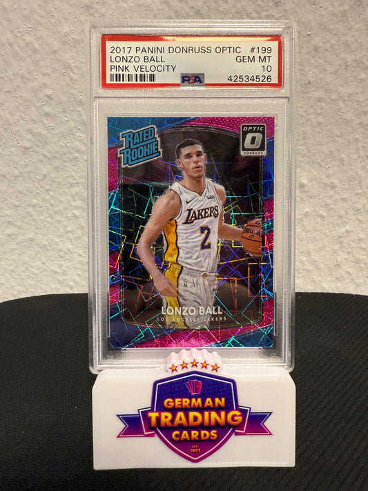 Lonzo Ball Rated Rookie 65/79 PSA 10 - 2017 Panini Donruss Optic Basketball