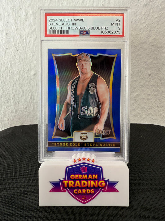 „Stone Cold“ Steve Austin Throwback 05/49 PSA 9 - 2024 Panini Select WWE