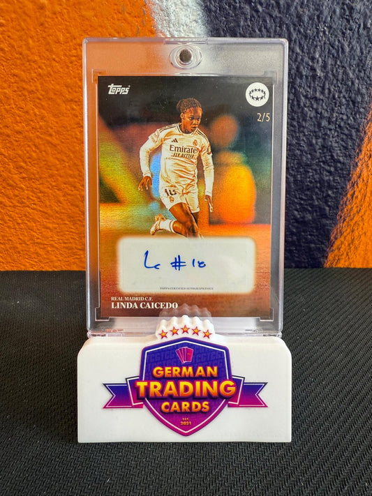 Linda Caicedo Orange Auto 2/5 - Topps Simplicidad UCC 2024-25