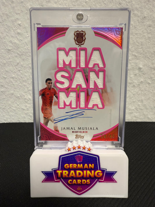 Jamal Musiala Match-Worn Relic Auto 29/49 - 2024-25 Topps FC Bayern München 125 Years Anniversary