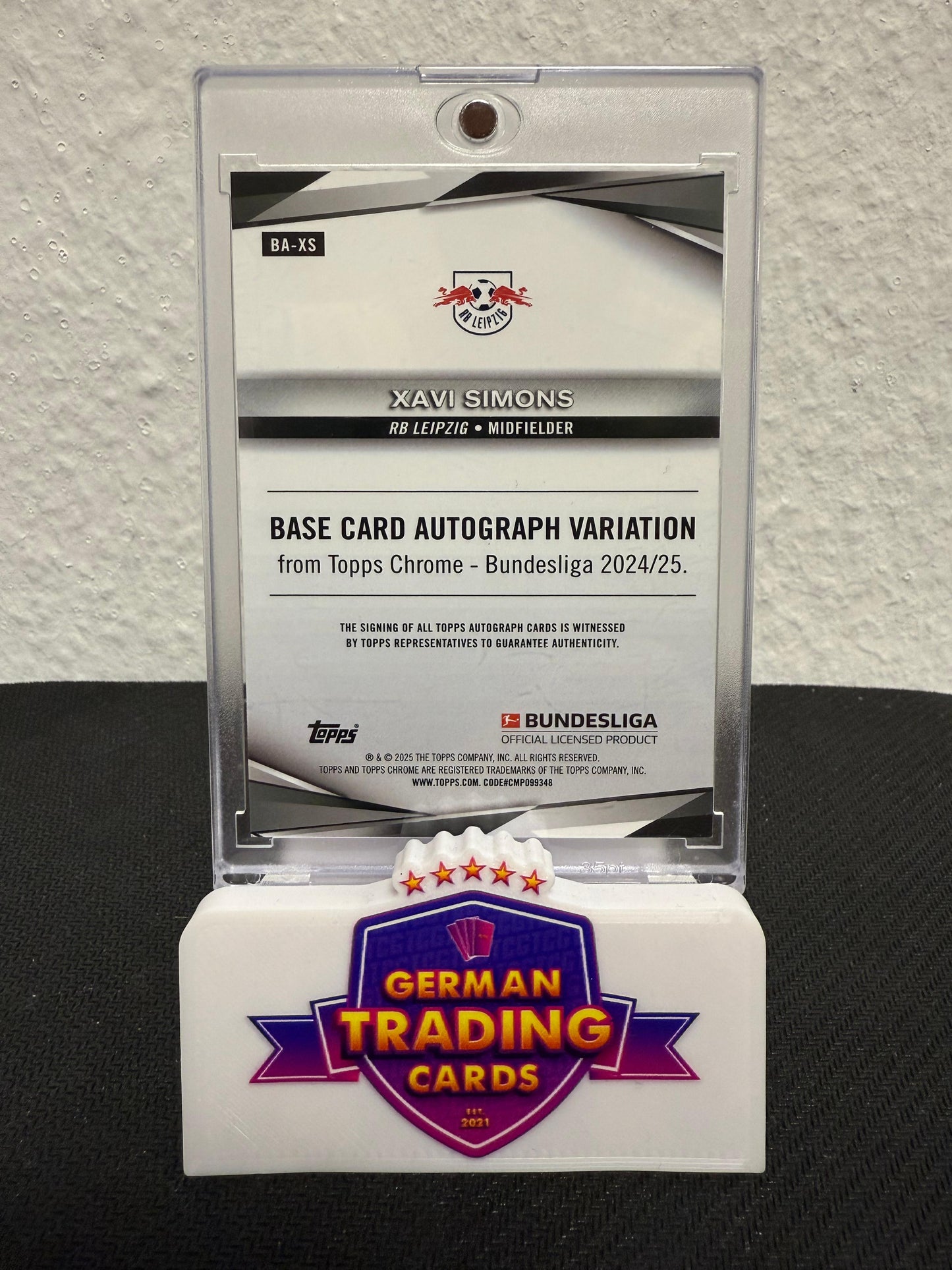 Xavi Simons Auto Toppsfractor 09/52 - Topps Chrome Bundesliga 2024/25