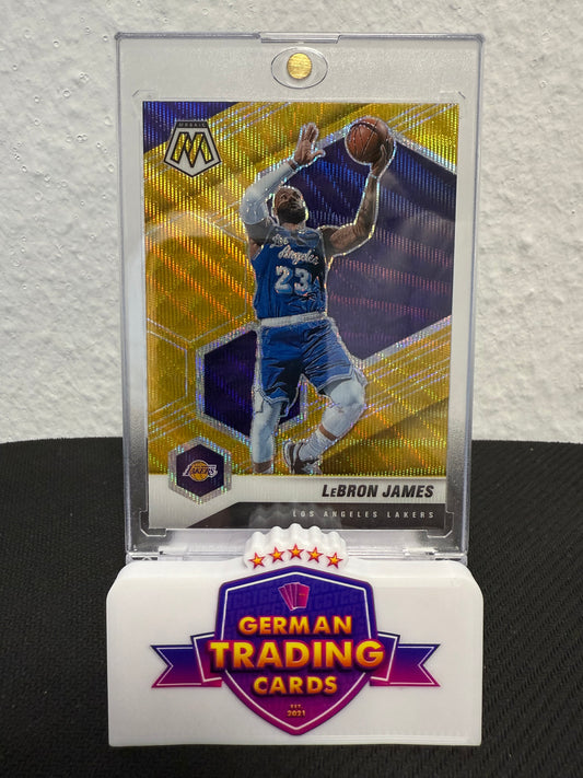 LeBron James Gold Wave- 2020-21 Panini Mosaic Basketball