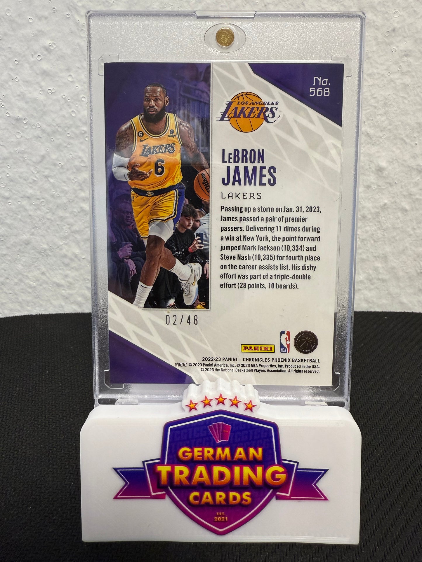 LeBron James Asia Red 02/48 - 2022-23 Panini Chronicles Phoenix Basketball