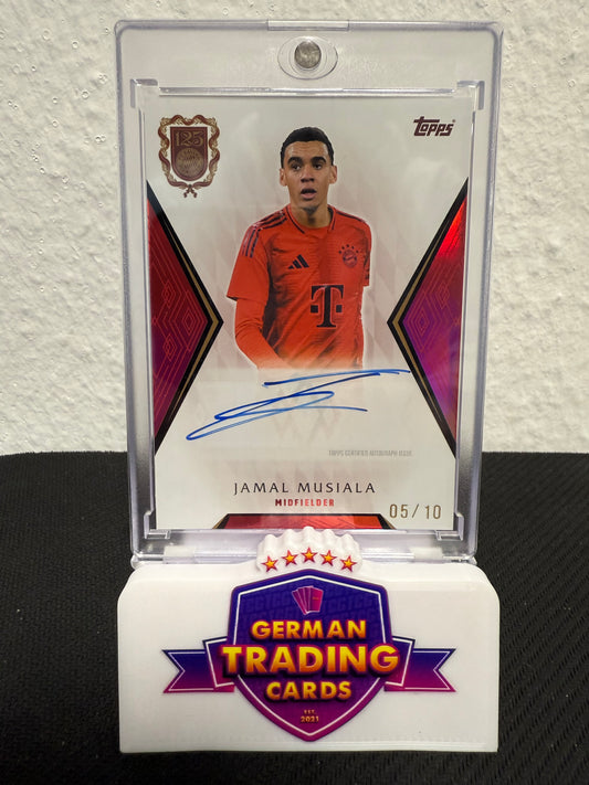 Jamal Musiala on Card Auto 05/10 - 2024-25 Topps FC Bayern München 125 Years Anniversary