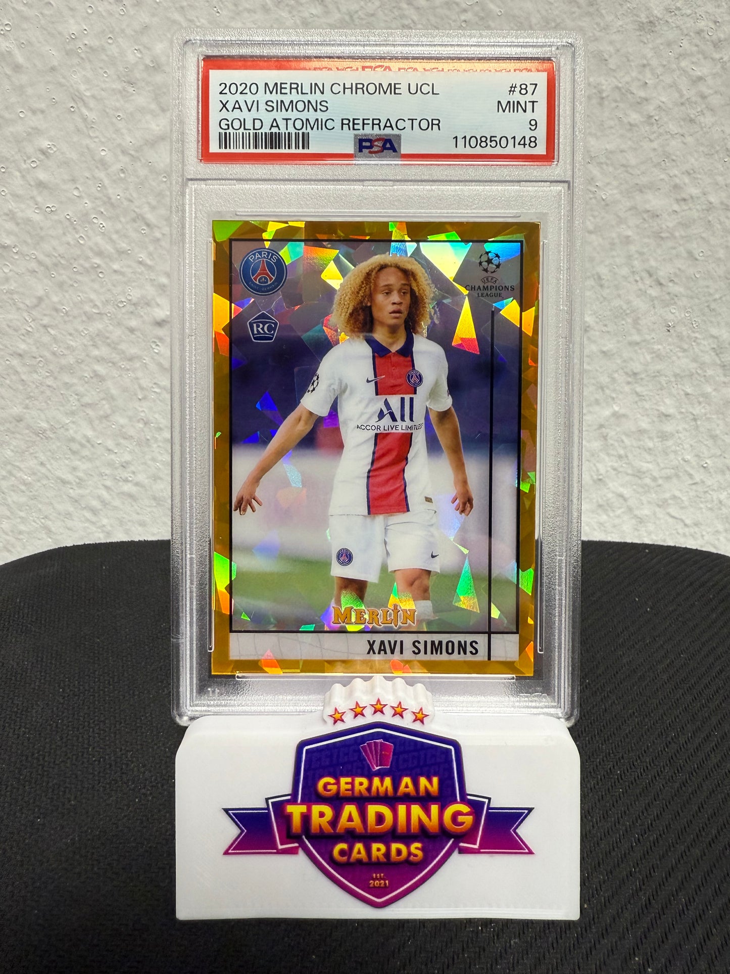 Xavi Simons Rookie 35/50 PSA 9 - 2020-21 Topps Merlin Chrome UCL