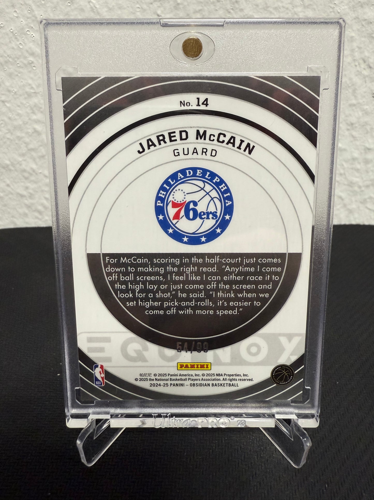 Jared McCain Rookie Equinox 54/99 - 2024-25 Panini Obsidian Basketball