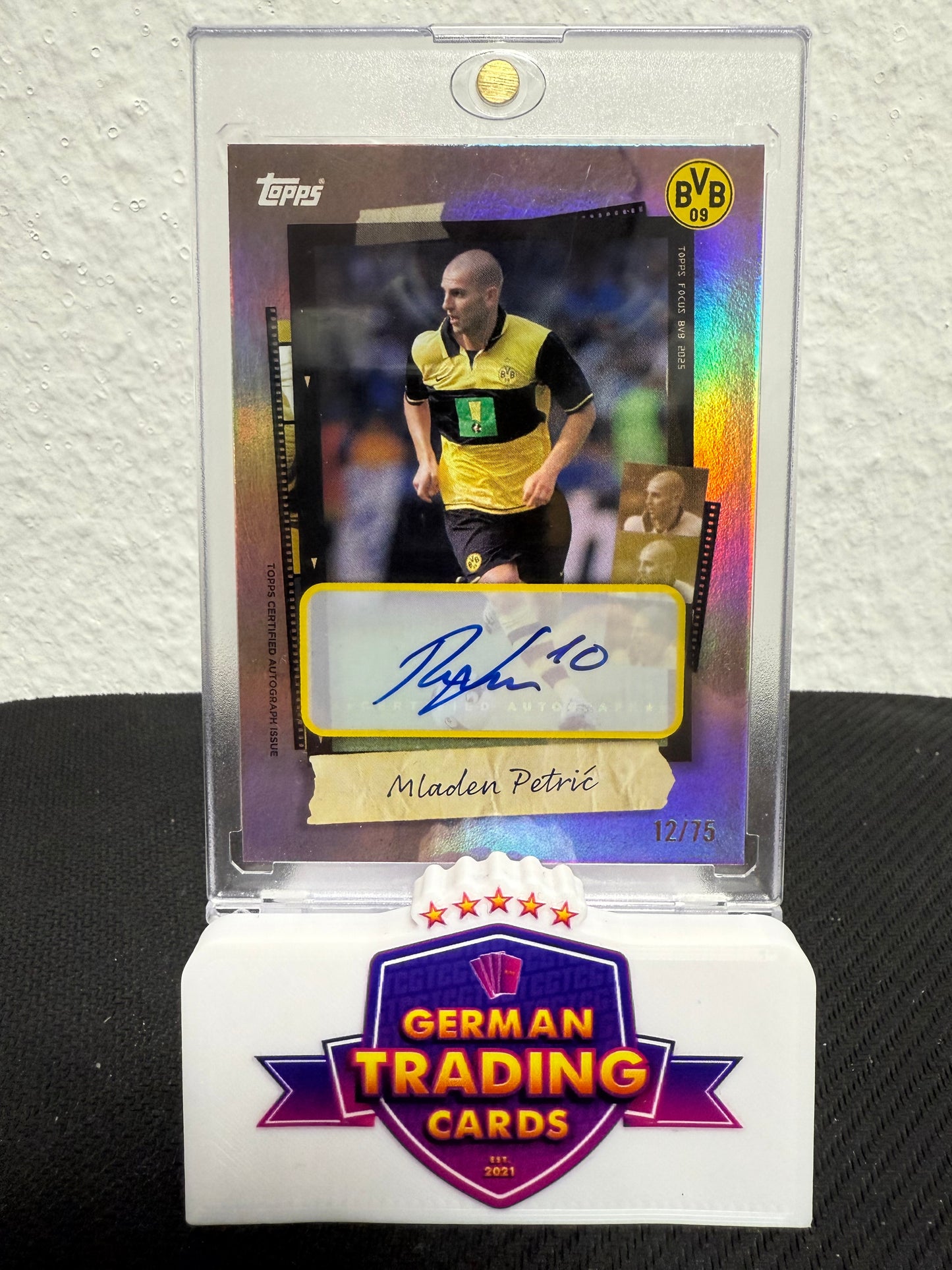 Mladen Petric Auto 12/75 - 2025-26 Topps Focus Borussia Dortmund