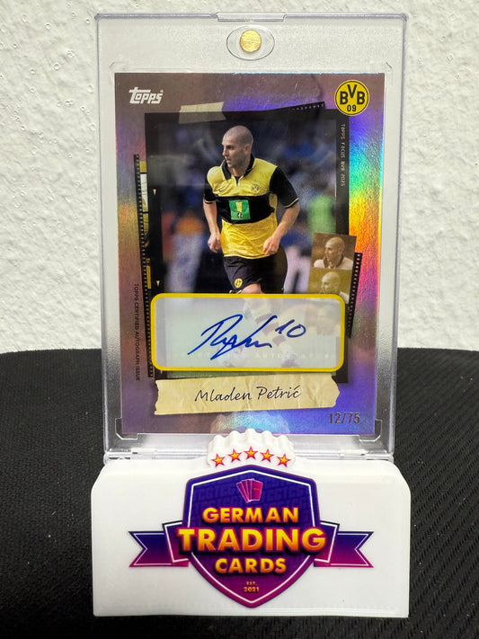 Mladen Petric Auto 12/75 - 2025-26 Topps Focus Borussia Dortmund