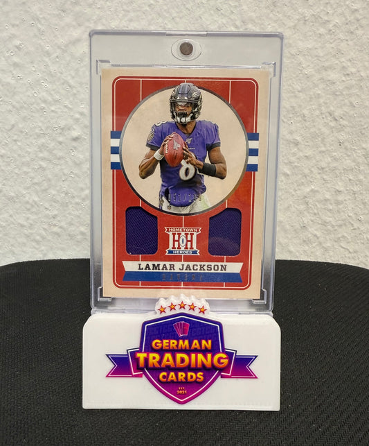 Lamar Jackson Player-Worn Jersey 051/199 - 2019 Panini Chronicles Hometown Heroes Football