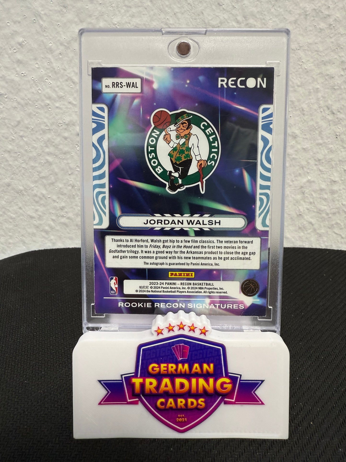 Jordan Walsh Rookie Auto 33/49 - 2023-24 Panini Recon Basketball