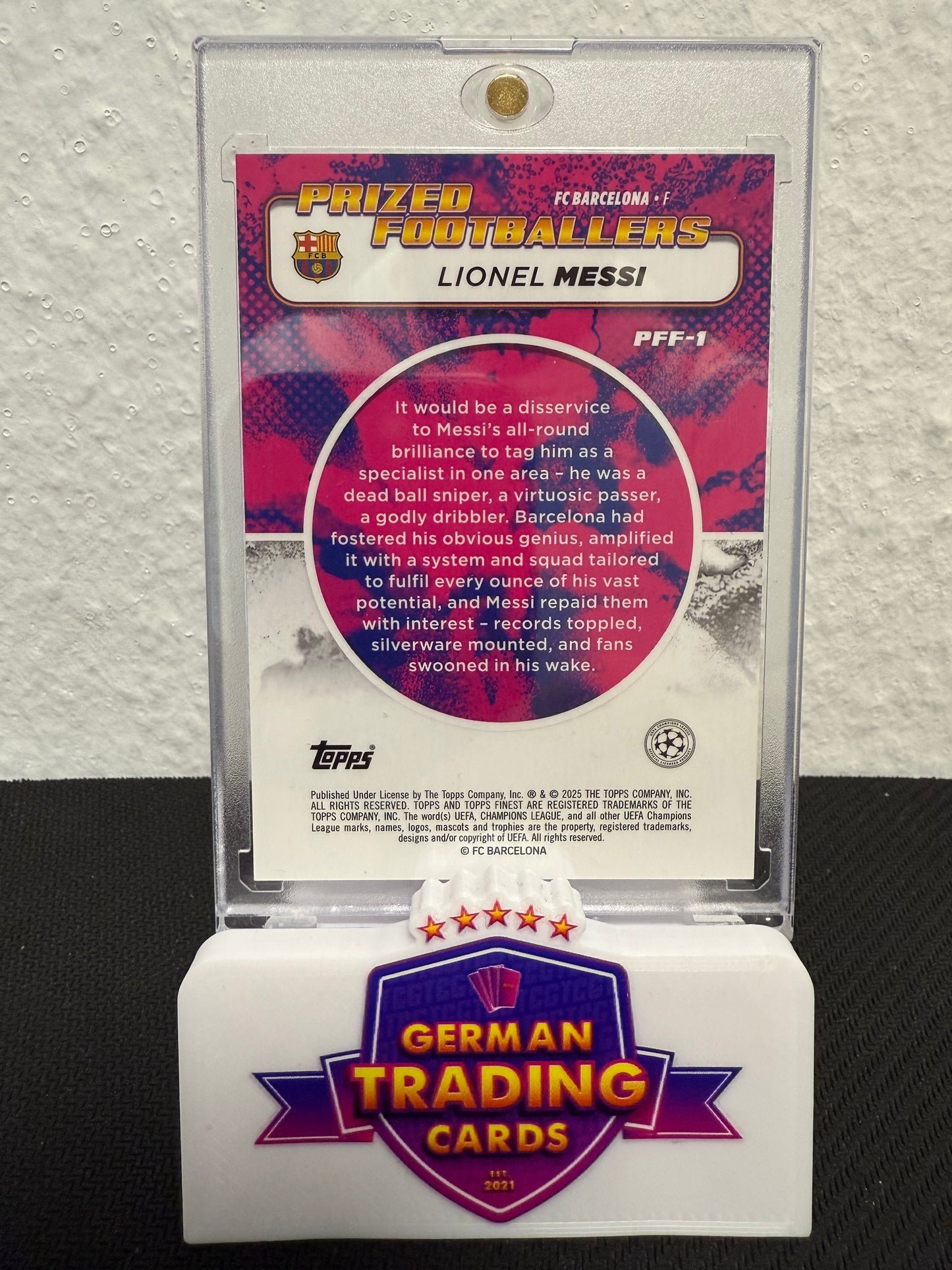 Lionel Messi Prized Footballers Fusion Red Green - 2024-25 Topps Finest UCC