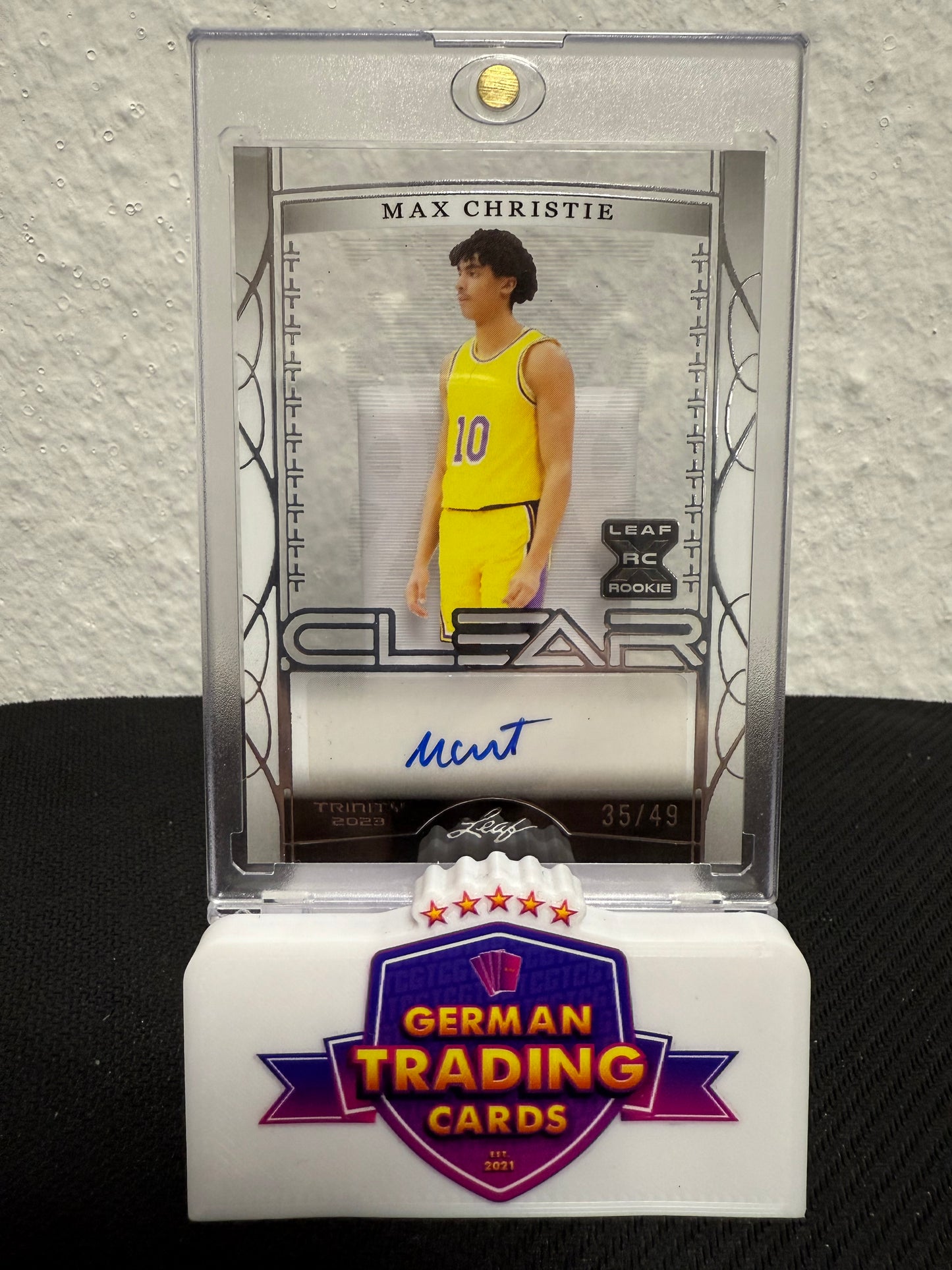 Max Christie Rookie Auto 35/49 - 2023 Leaf Trinity