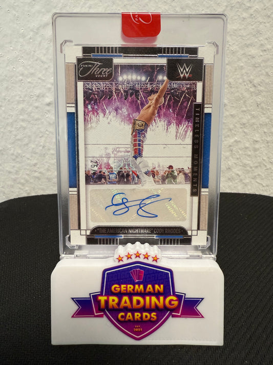 „The American Nightmare“ Cody Rhodes Timeless Moments Auto 25/75 - 2024 Panini Three Count WWE