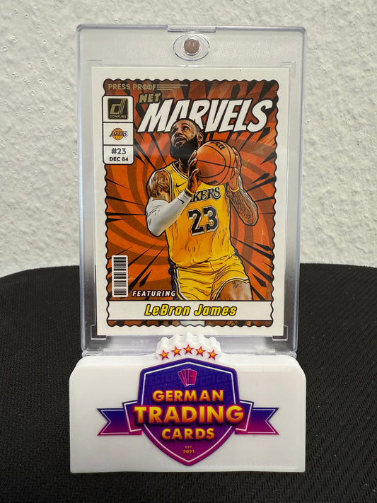 LeBron James Net Marvels Press Proof Gold - 2023-24 Panini Donruss Basketball