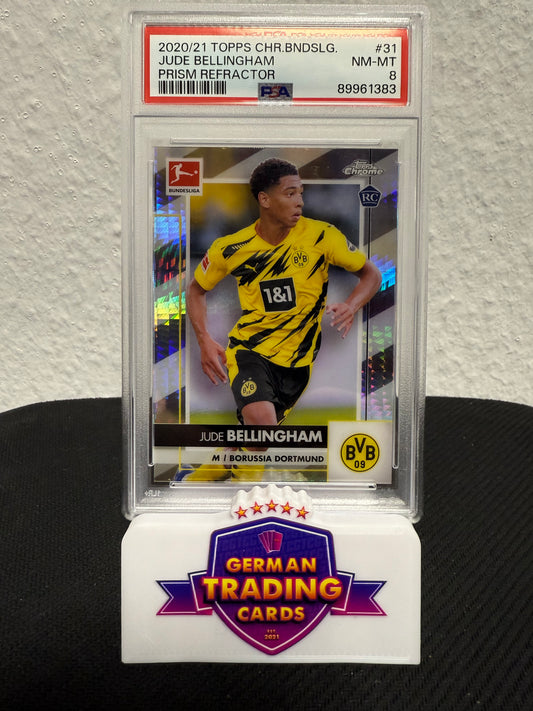 Jude Bellingham Rookie 150/199 PSA 8 - 2020-21 Topps Chrome Bundesliga