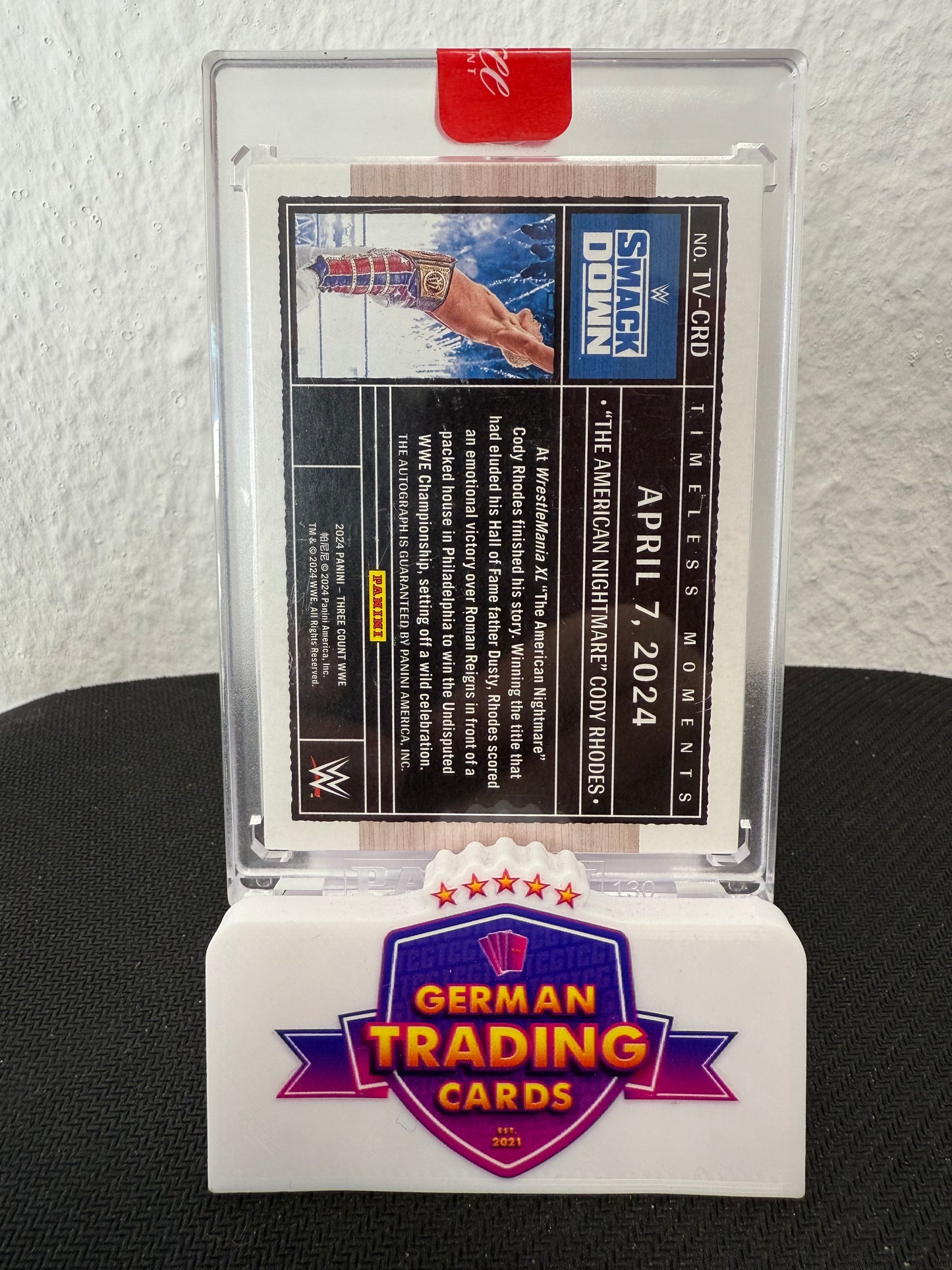 „The American Nightmare“ Cody Rhodes Timeless Moments Auto 25/75 - 2024 Panini Three Count WWE