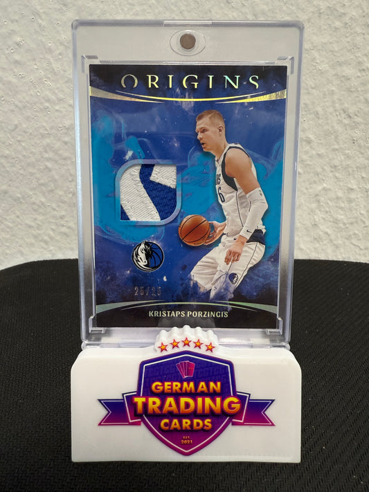 Kristaps Porzingis Game Worn Patch 25/25 - 2021-22 Panini Origins Basketball
